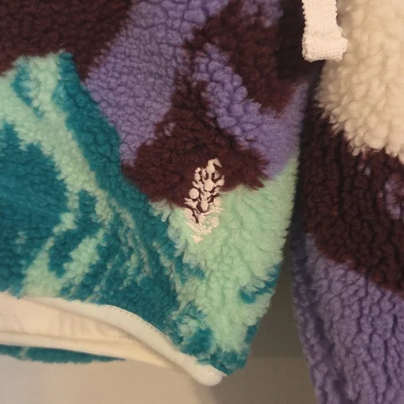 Free People Sunrise Summit Ivory Combo Fleece Jacket - Picture 2 of 4